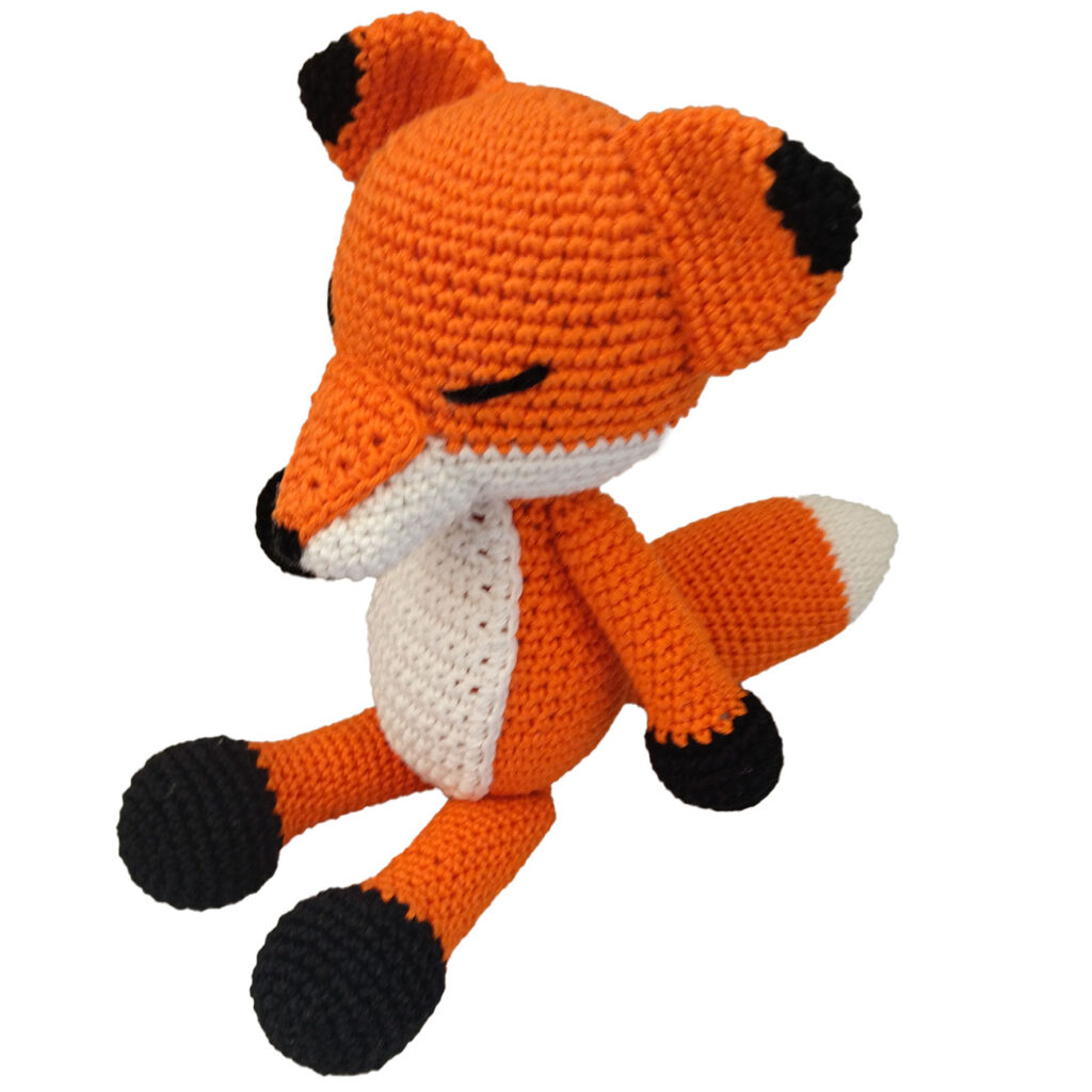 Häkel-Fuchs für Kinder, Kuscheltier, handgemacht, 27 cm