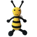 Häkel-Biene für Kinder, Kuscheltier, handgemacht, 34 cm Häkel-Biene für Kinder, Kuscheltier, handgemacht, 34 cm