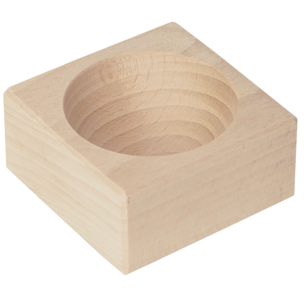 Salzschale aus Buchenholz, 7,5 x 7,5 cm Salzschale aus Buchenholz, 7,5 x 7,5 cm