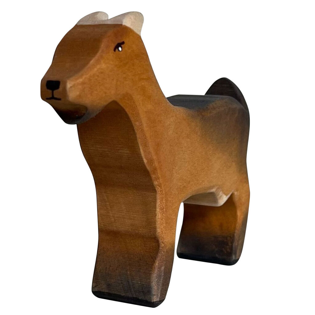 Holztier Ziege, handgefertigt, 10 x 8 x 2,5 cm Holztier Ziege, handgefertigt, 10 x 8 x 2,5 cm