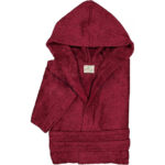 Bademantel aus 70% Holzfasern, XXL, unisex, bordeaux