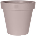 Blumentopf rund, braun-grau, Pflanztopf aus 100% recyclebarem Kunststoff, Ø 20 cm