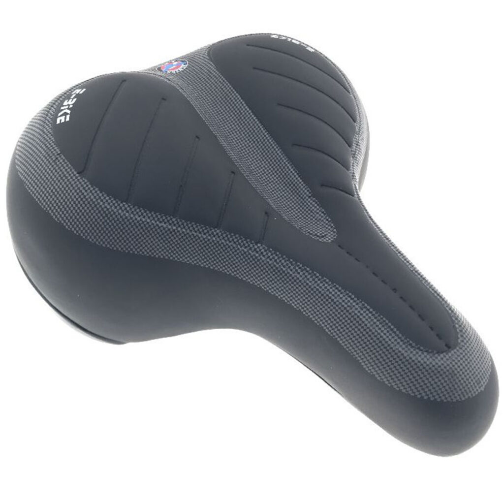 Velosattel mit Federung, Fahrradsattel, schwarz, 26 x 20,5 cm