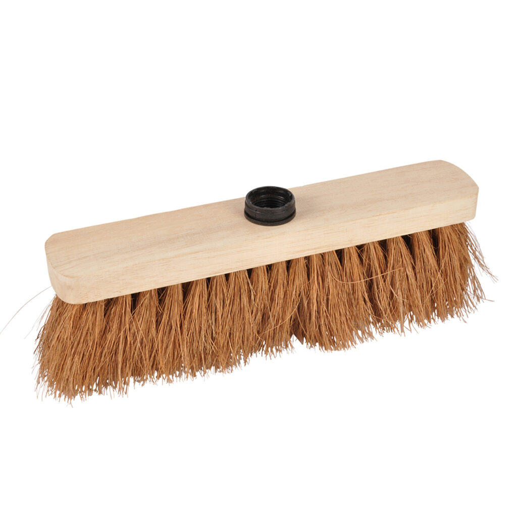 Besenkopf aus Holz mit Kokosnuss-Borsten, 29 cm Besenkopf aus Holz mit Kokosnuss-Borsten, 29 cm