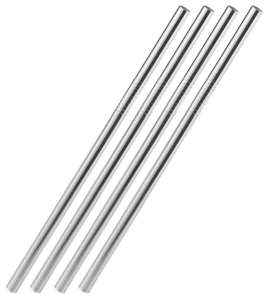4er-Set Cocktail-Trinkhalme aus Edelstahl 4er-Set Cocktail-Trinkhalme aus Edelstahl
