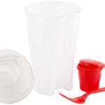 Salat-to-go-Becher mit Dressingbehälter & Gabel, ideal auch für Obst