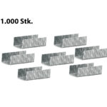 1000 Heftklammern, 11,3 mm Breite und 8 mm Länge 1000 Heftklammern, 11,3 mm Breite und 8 mm Länge