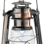 Dimmbare LED-Sturmlampe, Batteriebetrieb, bronze, 42 Lumen, 1,5 Watt