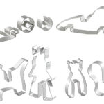 Ausstech-Formen-Set für 3D-Plätzchen: Reiter, Schmetterling, Rennauto