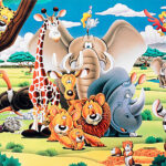 500-teiliges Glow-in-the-dark-Puzzle „Tierwelt“