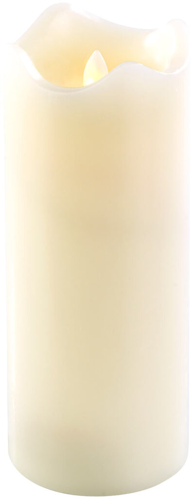 Echtwachskerze mit beweglicher LED-Flamme, 90 x 225 mm, Gr. XL