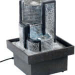 Zimmerbrunnen „Himmelstreppe“ mit Pumpe und LED, ca. 18 cm
