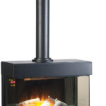 Nostalgie-Elektro-Wandkamin mit 3D-Flammeneffekt, 2.000 Watt, 60 cm