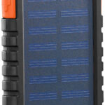 Solar-Powerbank mit Taschenlampe, 3.000 mAh, 2x USB, 1 A, IPX4 Solar-Powerbank mit Taschenlampe, 3.000 mAh, 2x USB, 1 A, IPX4