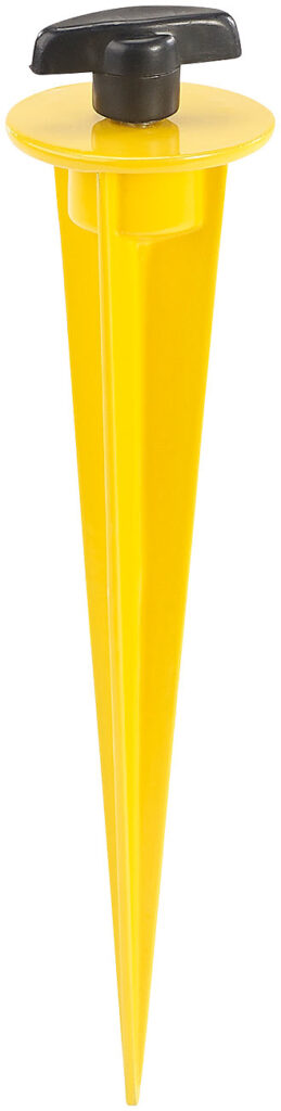 Aluminium-Erdspiess für LED-Fluter, 17 cm, gelb Aluminium-Erdspiess für LED-Fluter, 17 cm, gelb