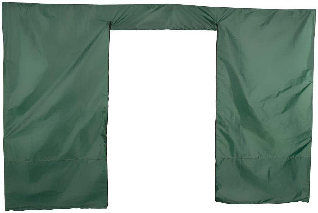Wandseitenteil für Faltpavillon, Reissverschluss-Tür, 3 x 1,9m, grün