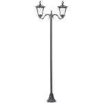 Solar-LED-Gartenlaterne, 2 flammig, PIR- & Dämmerungssensor, 600 Lumen