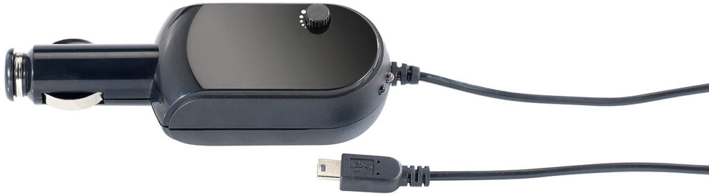 12V-Kfz-Netzteil m. Vibrationssensor, G-Sensor, Akku, 5V, 0, 5A