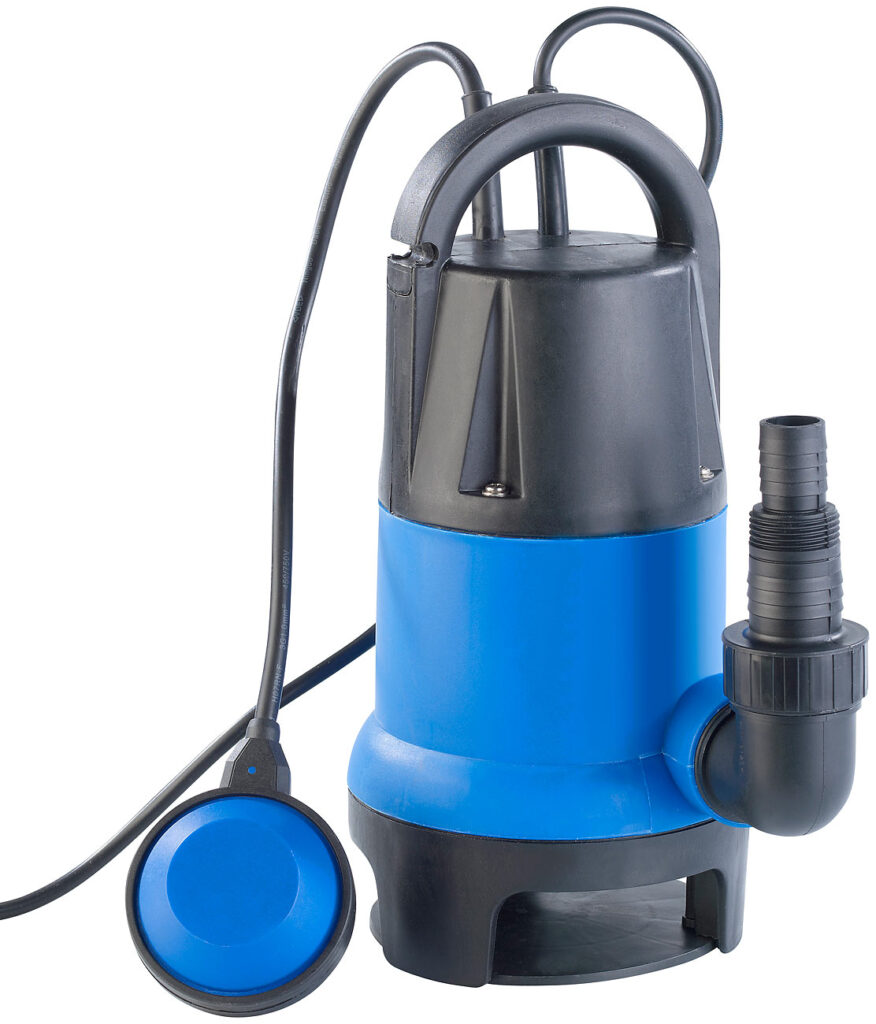 Tauchpumpe 400 W mit Schwimmschalter – für Schmutzwasser  geeignet