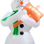 Selbstaufblasender Bibber-Schneemann, 1,80 m Selbstaufblasender Bibber-Schneemann, 1,80 m