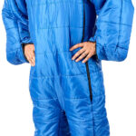 Schlafsack für Erwachsene mit Armen & Beinen, Grösse M, 180cm, blau