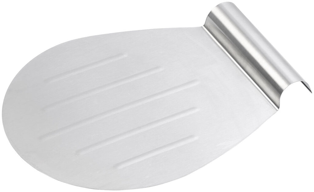 Tortenhebe-Blech aus Edelstahl mit Griffmulde, 33 x 26 cm