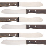 6er Set Frühstücksmesser mit 11,5-cm-Klinge und Griff aus Blackwood-Holz