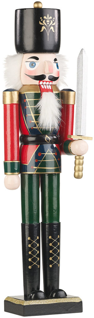 Handbemalter Deko-Nussknacker“Soldat“ im Erzgebirge-Stil, 48,5 cm