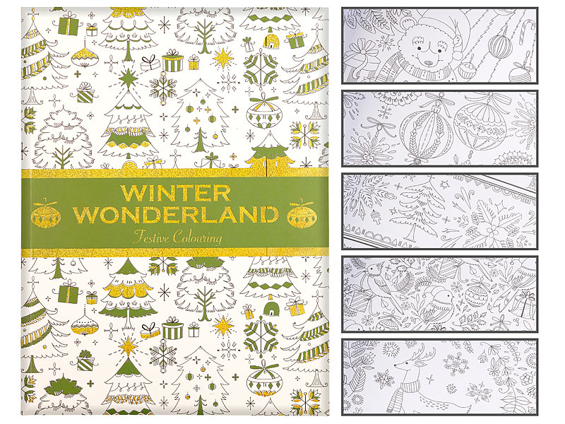 Malbuch für Erwachsene „Winter Wonderland“ mit 32 Wintermotiven
