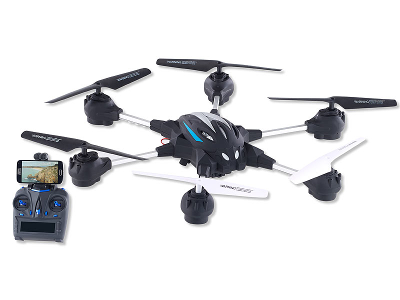 Hexacopter GH-50.cam mit VGA-Kamera & Live-View per WLAN, 2,4 GHz, App