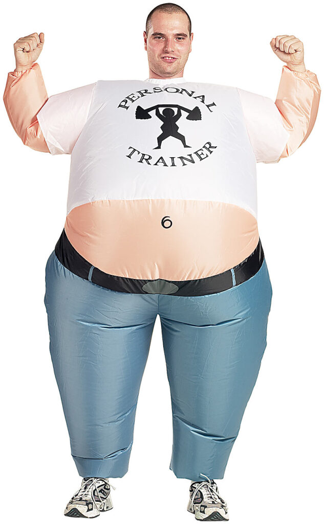 Selbstaufblasendes Kostüm „Personal Trainer“ Selbstaufblasendes Kostüm „Personal Trainer“