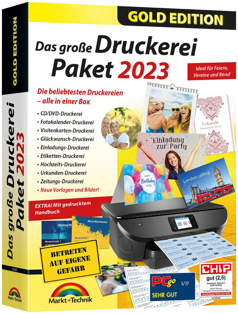 Das grosse Druckereipaket 2023 – Gold Edition Das grosse Druckereipaket 2023 – Gold Edition