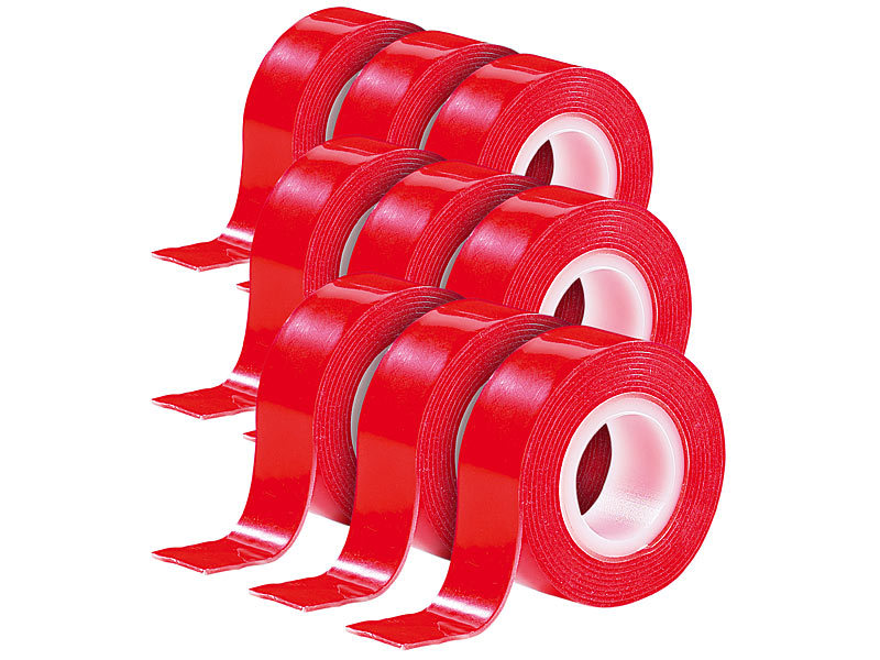 9er-Set Doppelseitiges Klebeband „Power ZIP“, 19 mm x 1,5 m