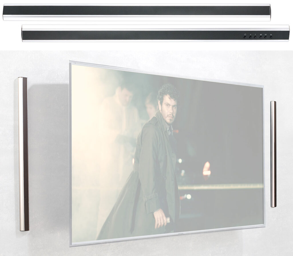 Aktive Stereo-Stab-Lautsprecher „SSL-700.A“ für Hifi & TV, 40 W