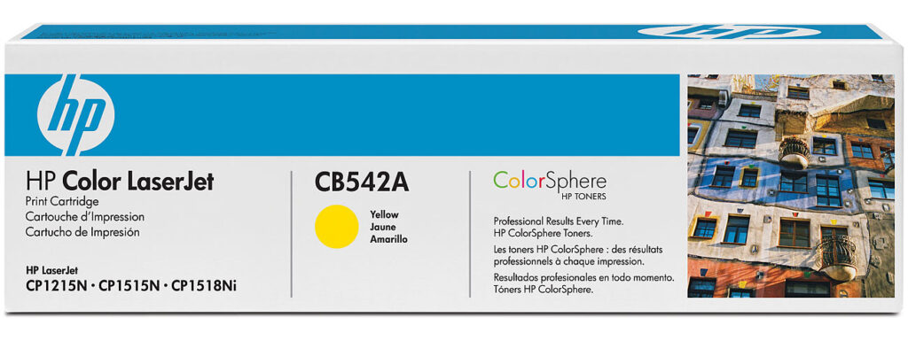 Original Tonerkartusche CB542A, yellow Original Tonerkartusche CB542A, yellow