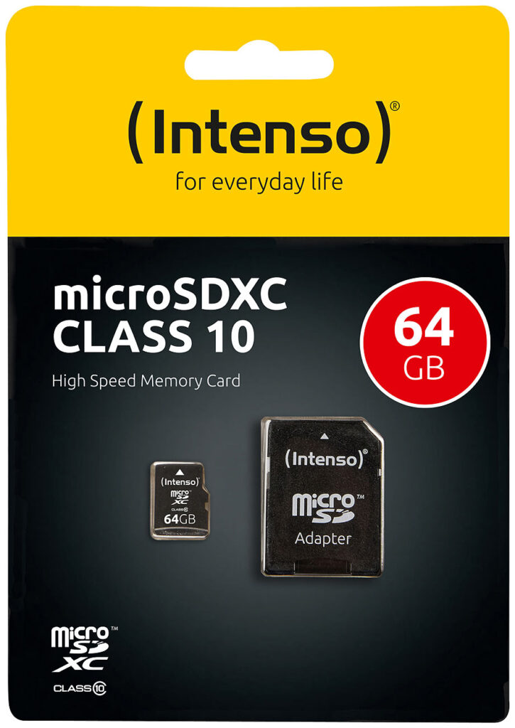 microSDXC-Speicherkarte 64 GB Class 10 inkl. SDXC-Adapter