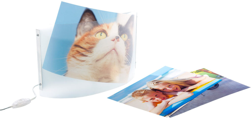 Individuelle Wandlampe bedruckbar mit Ihrem Lieblingsfoto