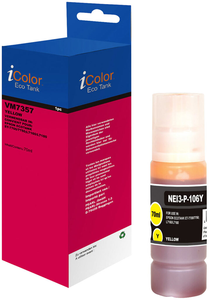 Nachfüll-Tinte für Epson, ersetzt Epson C13T00R440, yellow (gelb)