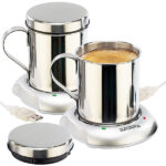 2er-Set USB-Warmhalteplatten mit Isolier-Tassen 2er-Set USB-Warmhalteplatten mit Isolier-Tassen