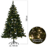 Künstlicher Weihnachtsbaum, grün, 180 cm, 500 LEDs, PVC Spitzen