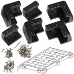 Montage-Set für Solarpanels mit 18-40 mm Alu-Rahmenstärke, schwarz