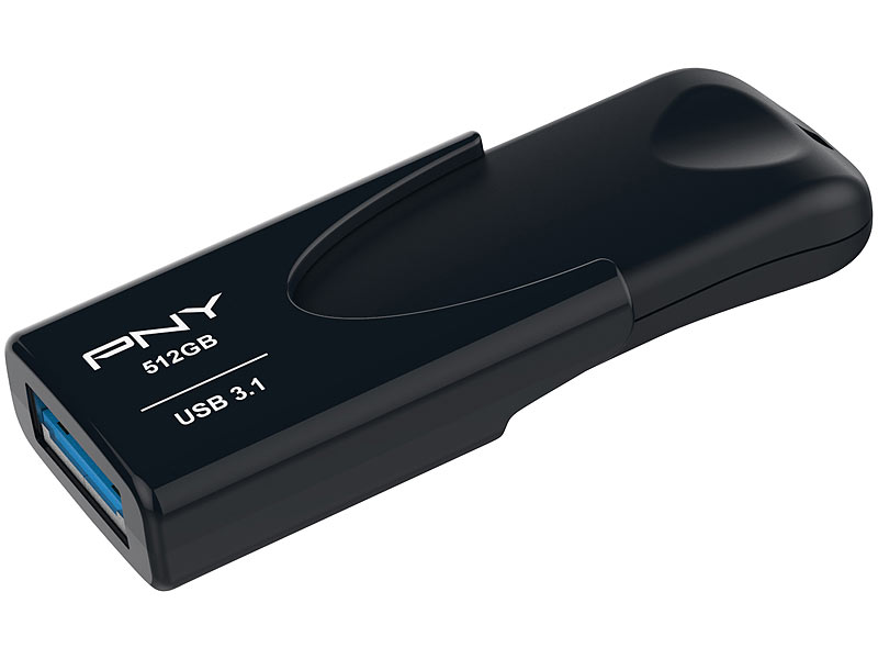 Attaché 4 USB 3.1-Speicherstick 512 GB, schwarz Attaché 4 USB 3.1-Speicherstick 512 GB, schwarz
