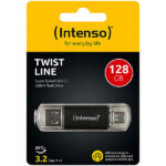 USB-Stick Twist Line, 128 GB mit USB 3.2 Typ A & USB Typ C