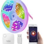 USB-RGB-LED-Streifen mit WLAN, App, Sound- & Sprachsteuerung, 3 m