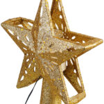 LED-Weihnachtsstern-Baumspitze mit Projektor, gold LED-Weihnachtsstern-Baumspitze mit Projektor, gold