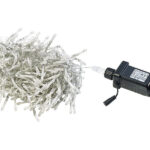 LED-Büschel-Lichterkette, 300 warmweisse LEDs, App, 3 m, transparent