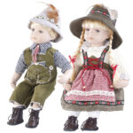 Sammler-Porzellan-Puppe Set „Anna“ und „Anton“, 34 und 36 cm