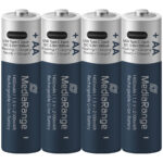 4er-Set Li-Ion-Akkus AA mit USB-C, 1,5 V, 1400 mAh