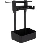 Grill-Butler mit Haken und Ablage für Grillzubehör und Küchenrolle, schwarz