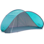 Pop-Up Strandmuschel, grau-türkis